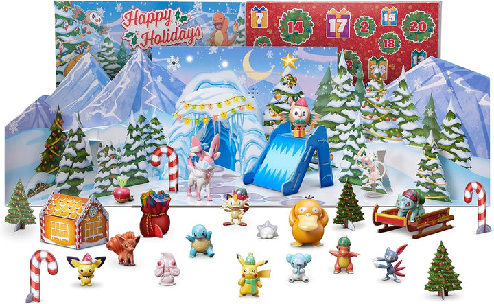 Pokémon PKW2690 - Deluxe Adventskalender mit Licht und Sound, offizieller Pokémon Kalender mit 24 Üb