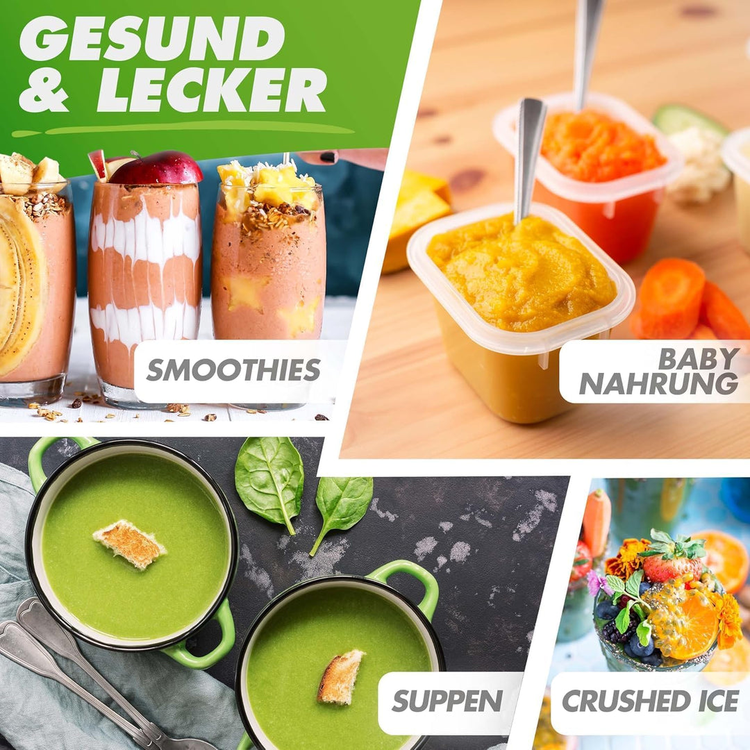 Nutrilovers Hochleistungsmixer NUTRI-BLENDER MAX Standmixer 2000W Hochleistung Smoothie-Maker Profi