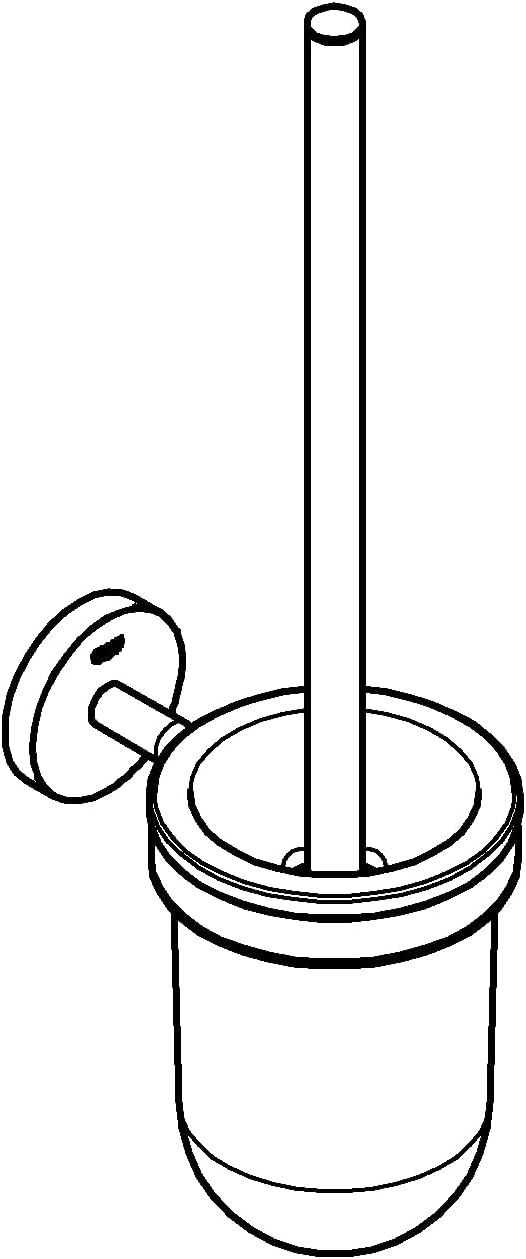 GROHE Start Cosmopolitan - Toilettenbürstengarnitur (Material: Glas/ Metall, Wandmontage, vedeckte B