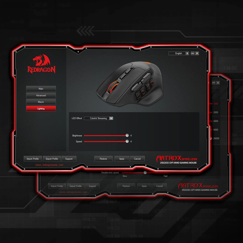 Redragon M811 Pro Wireless MMO Gaming Maus, 15 Programmierbare Tasten, RGB-Gamer-Maus, 10 Seitlichen