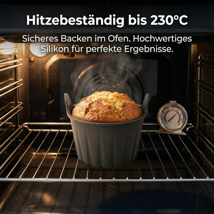 Heissluftfritteusen Silikonform Eierform, Ninja Heissluftfritteuse Zubehör Muffin Form, Airfryer Zub