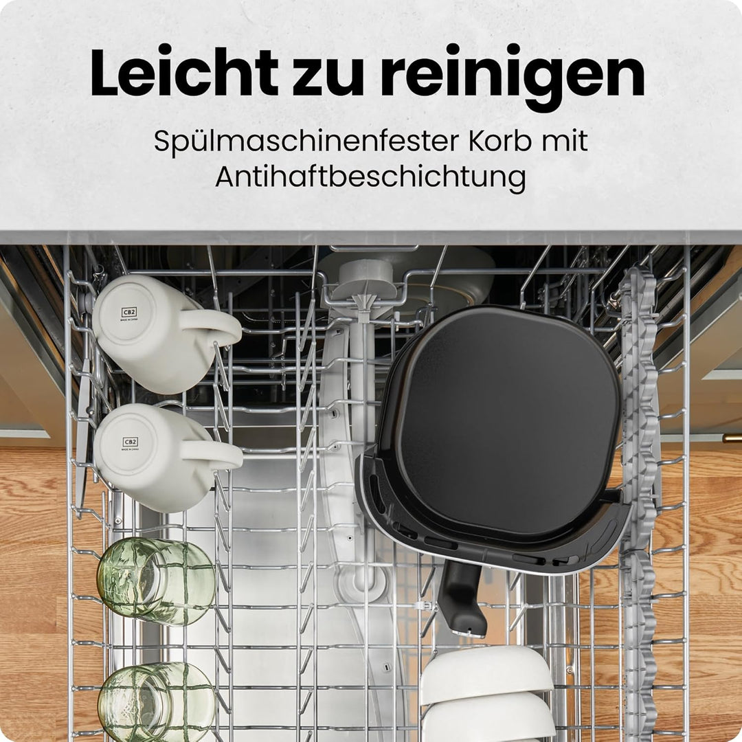 Chefman TurboFry Touch Heissluftfritteuse, XL 7.6-L Familiengrösse, One-Touch Digitale Voreinstellun
