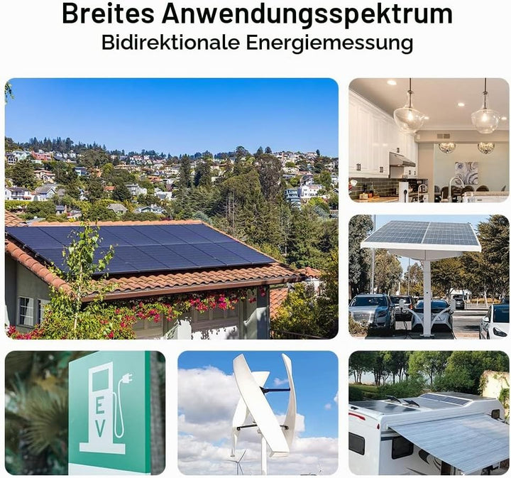 KETOTEK Smart Stromzähler Hutschiene 1 Phasig Bidirektional, Digital Energiezähler WLAN 5(65) A 90-2