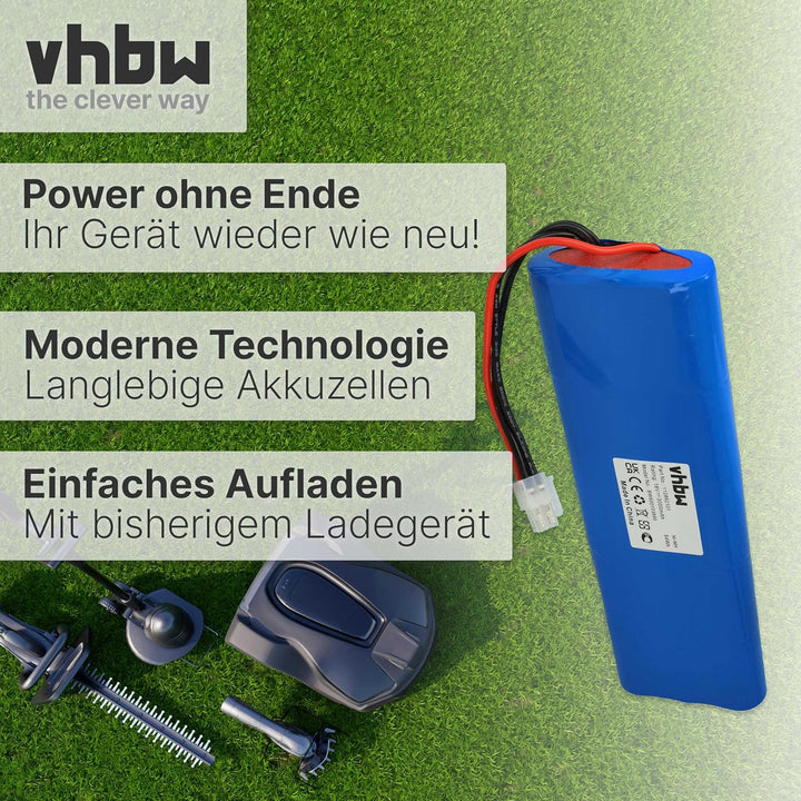 vhbw 2X Akku kompatibel mit Husqvarna Automower 220AC, G2 2004-2006, 230ACX, Solar Hybrid, 210C, 260