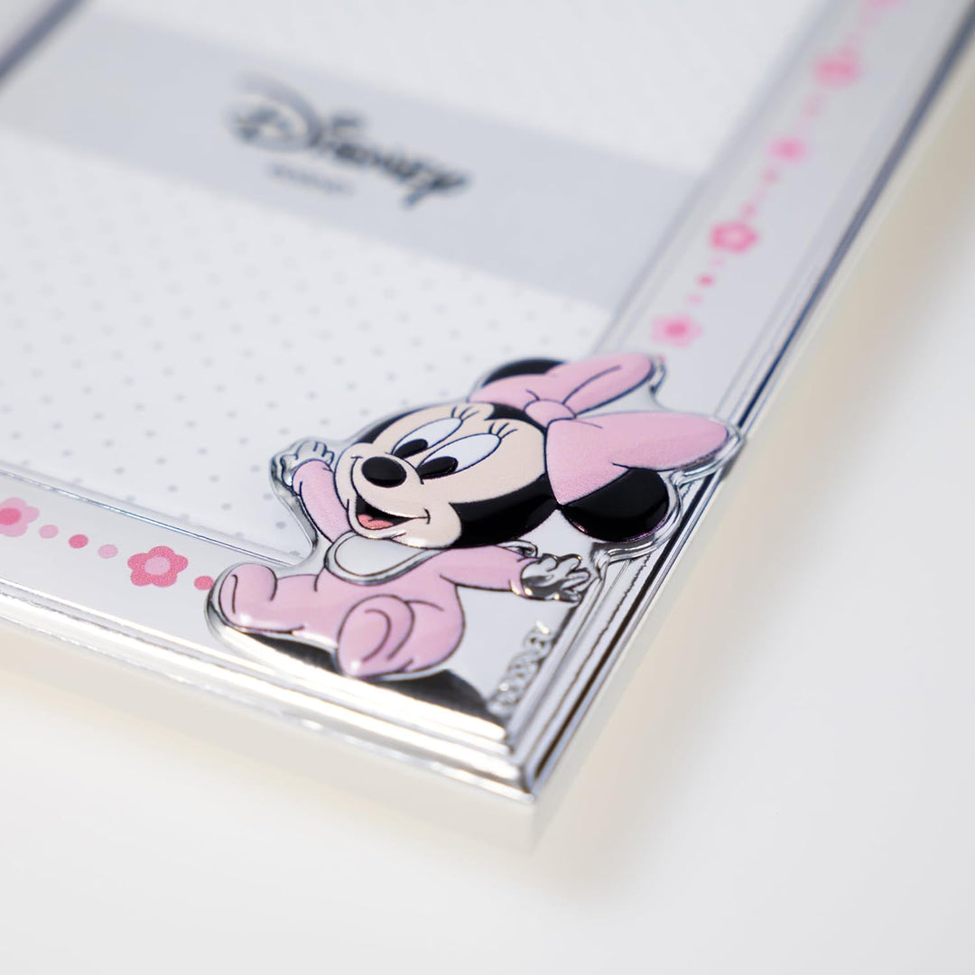 VALENTI & CO. Disney Baby - Minnie - Bilderrahmen in Silber für Kinder, Geschenkidee für Taufe, Gebu