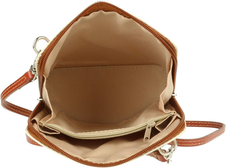 Girly Handbags Steife Umhängetasche aus Leder mit Schlangenhautmuster W 17, H 17, D 8 cm (W 6, H 6,
