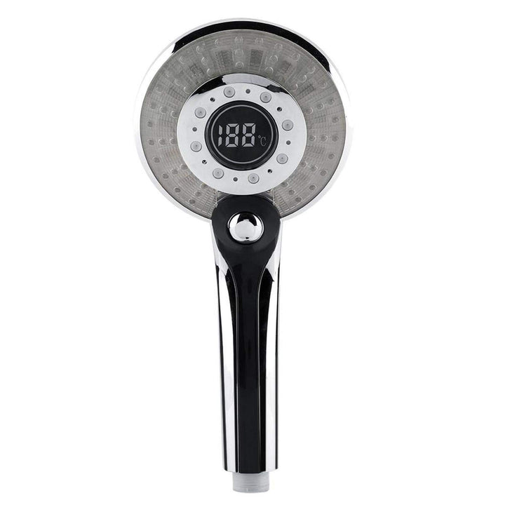 Duschkopf Led, 3 Farben Farbwechsel Temperaturregelung, Digitales LCD-Display, Handbrause mit Digita