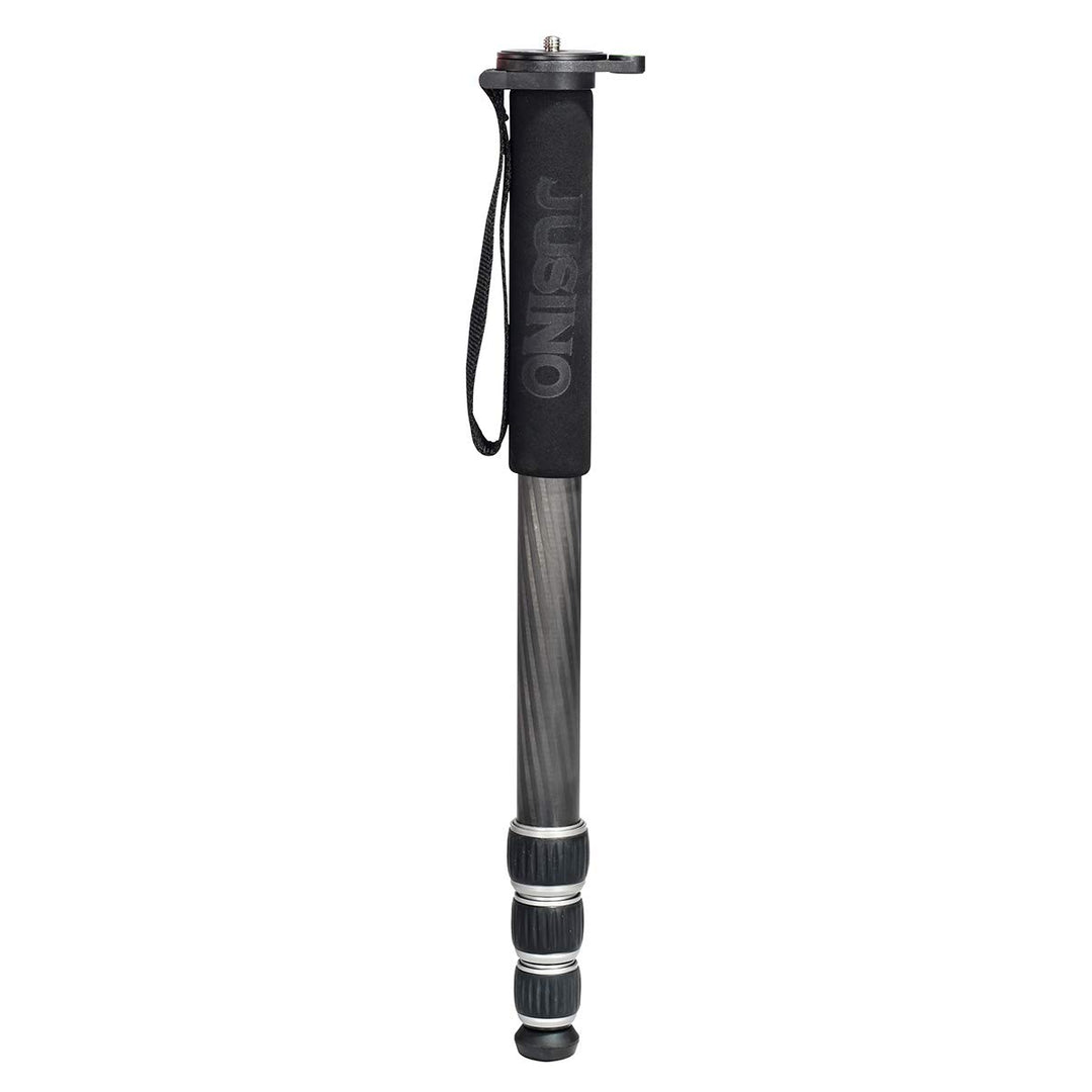 JUSINO - Leichtes und Stabiles Monopod Einbeinstativ aus hochwertigem Karbon - mit 4 Segmenten und S