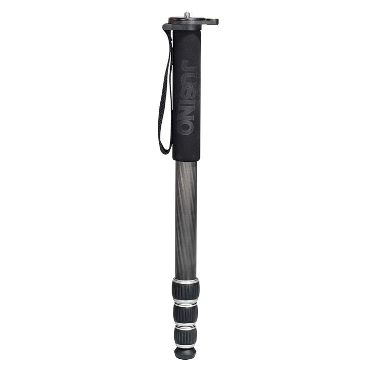 JUSINO - Leichtes und Stabiles Monopod Einbeinstativ aus hochwertigem Karbon - mit 4 Segmenten und S