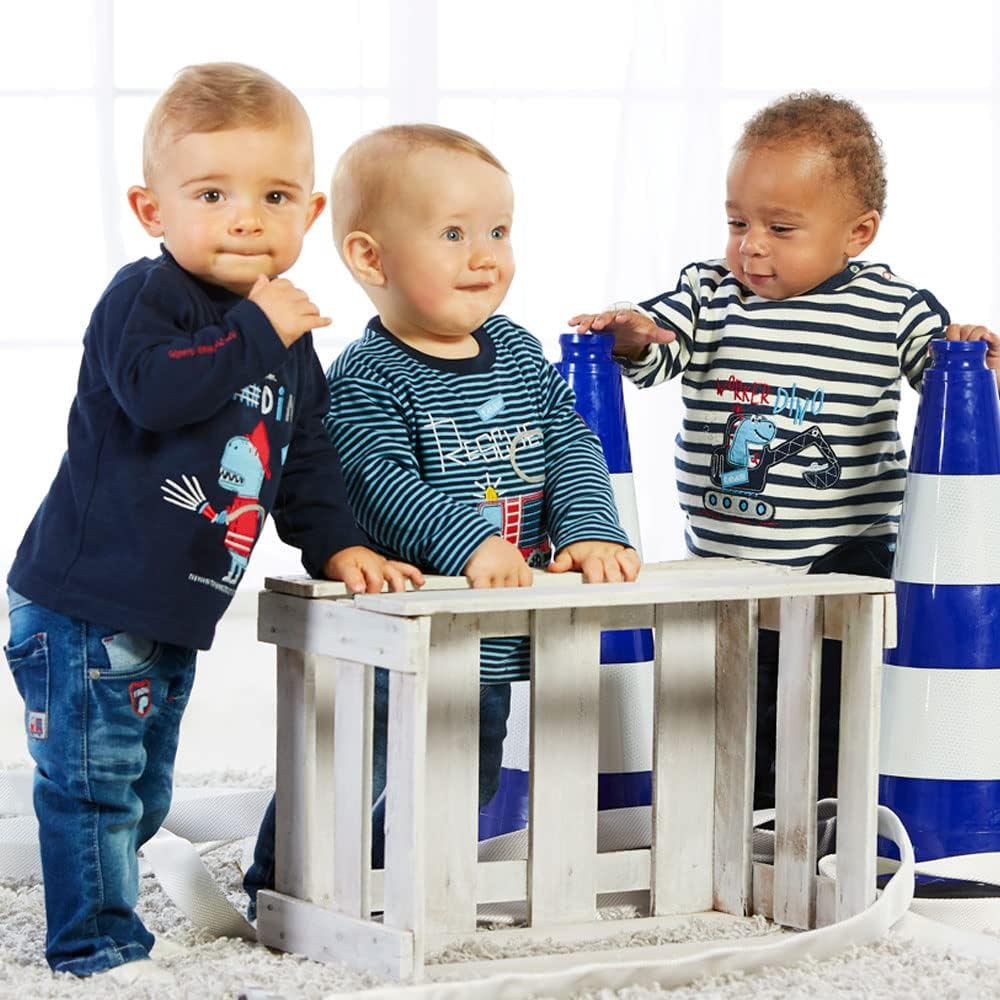 Baby-Trachten Laufhose gefüttert in Lederhose-Look Trachtenmode für Babys &amp; Kleinkinder Brown 62, Br
