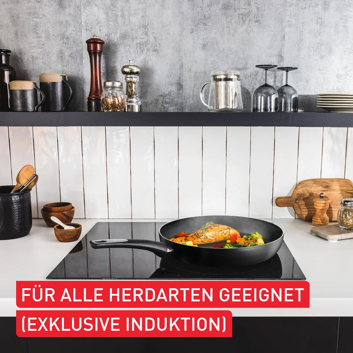 Tefal C38819 Hard Titanium Essential Wokpfanne 28 cm | Antihaftversiegelung mit Titanpartikeln | The