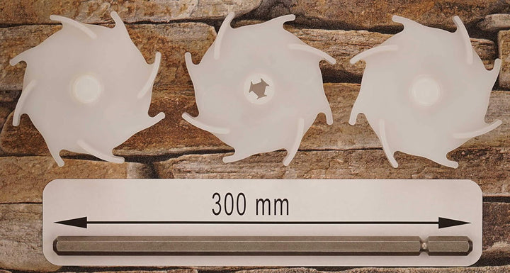 Dissolver Set - Farbrührer, Quirl, Mischer (3 Stück Dissolverscheiben 75 mm und 1 Stück Dissolverwel