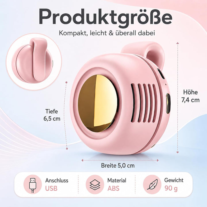 YeahBoom Tragbarer Clip Ventilator,Mini Ventilator Hüftventilator,Mini-Ventilator mit Clip,Leiser Mi