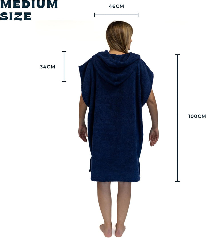 Pacifique Sud - Poncho Blau Ärmellos - Mittelgross Coton - Hergestellt in Portugal