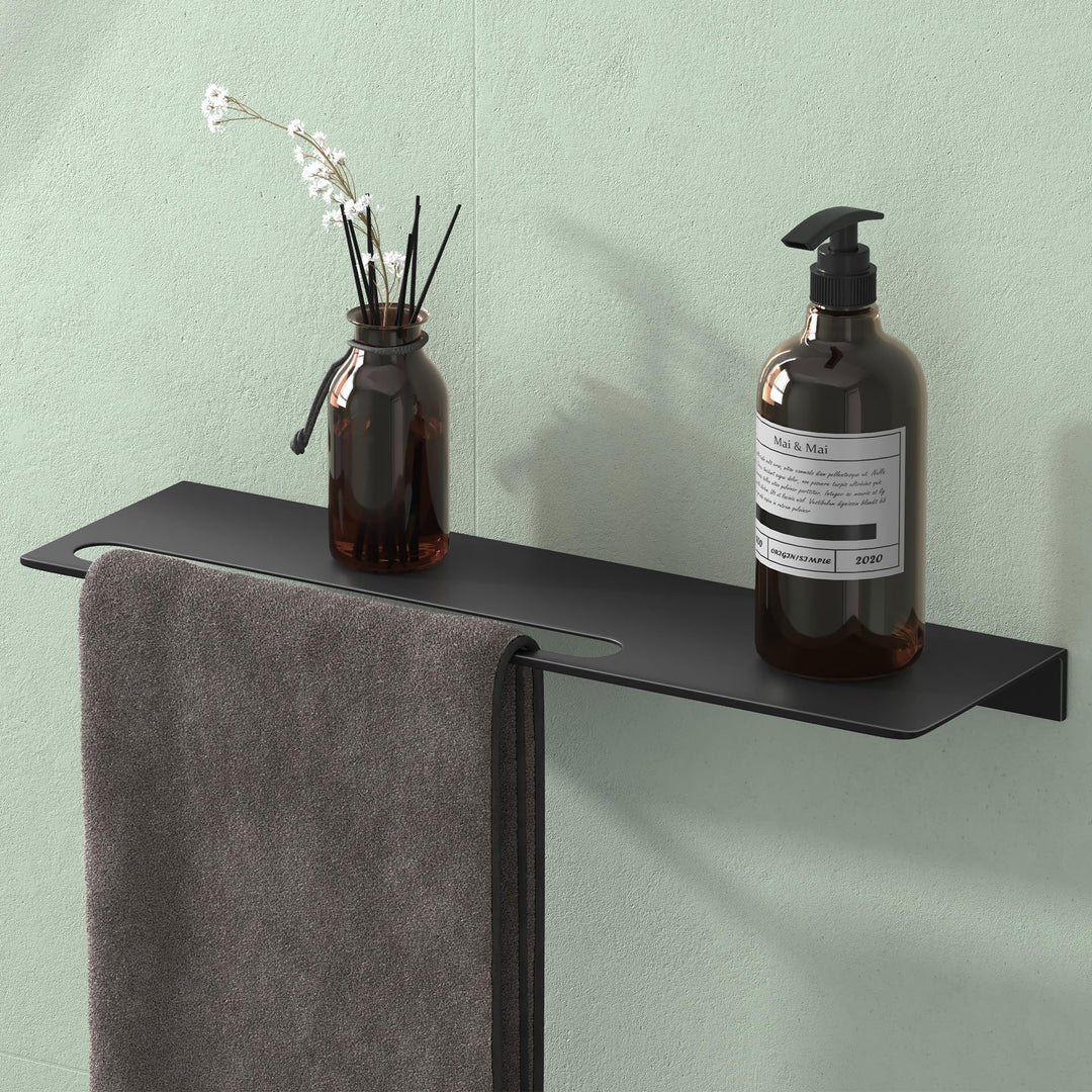 Mai & Mai Duschablage zum Bohren oder Kleben Duschregal Badablage aus Aluminium 40cm Badezimmerablag