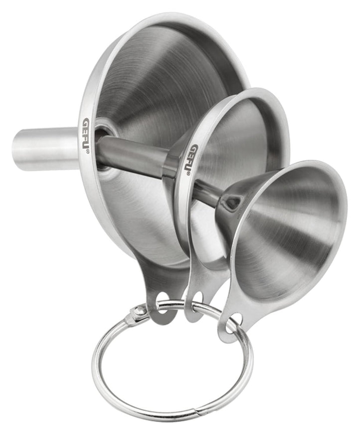 GEFU VERSARE Mini 3-teilig Trichter-Set, Edelstahl, Silber