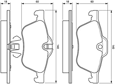 Bosch BP368 Bremsbeläge - Vorderachse - ECE-R90 Zertifizierung - vier Bremsbeläge pro Set