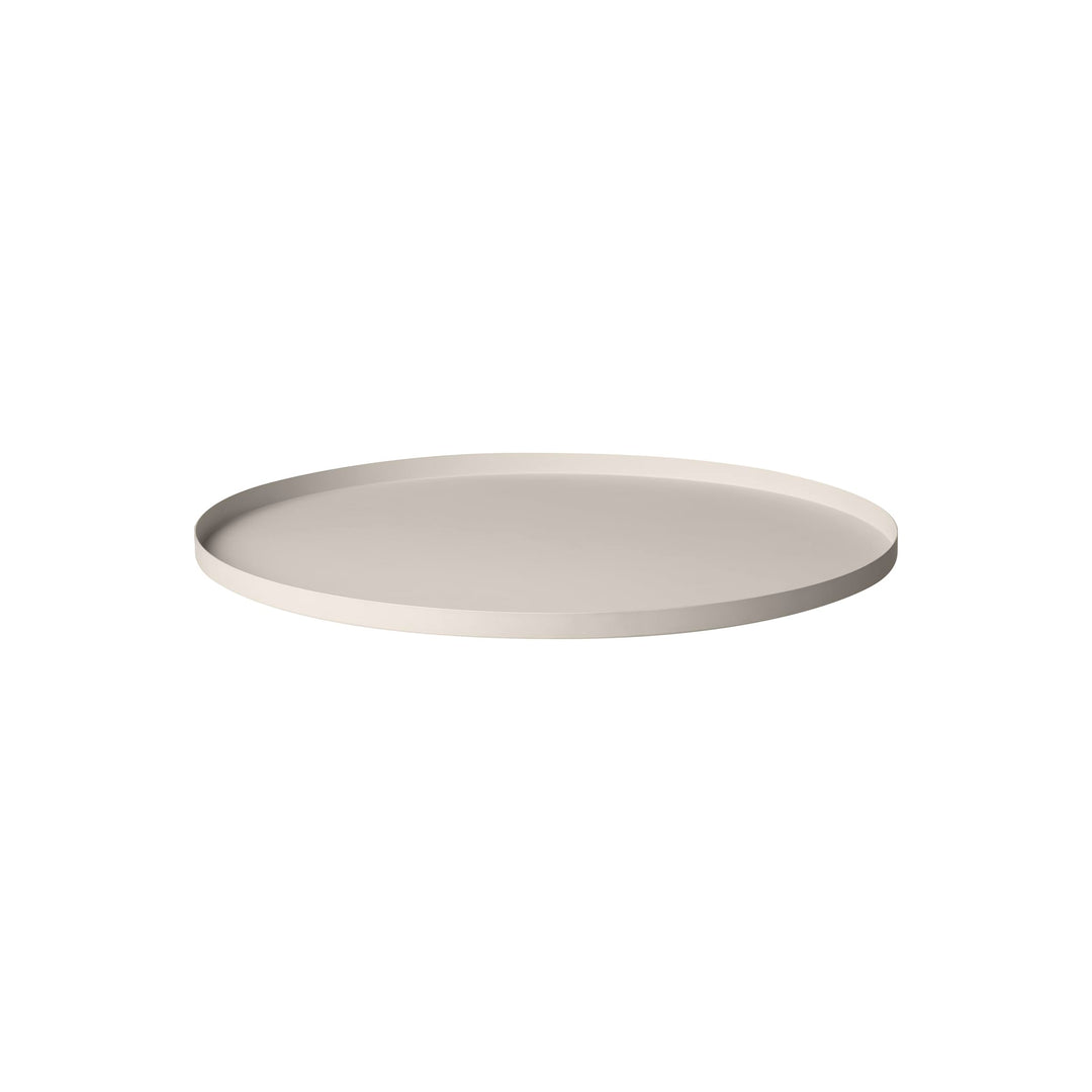 blomus | Serviertablett | Peasy | Edelstahl/Moonbeam | L Ø38cm rund mit Rand | Moonbeam 38 cm, Moonb