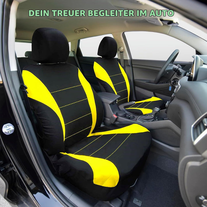 2 Stück Autositzbezüge für Vordersitze,Atmungsaktiv Autositzschoner Airbag-kompatibler Autositzabdec