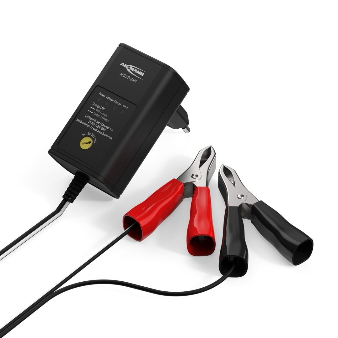 ANSMANN Batterie Ladegerät 2V/6V/12V mit Erhaltungsladung zum Einlagern von Blei Akkus (Gel, Wet, MF
