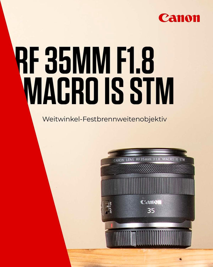 Canon RF Objektiv 35mm F1.8 MACRO IS STM, Weitwinkel-Festbrennweite mit 5-Stufen-Stabilisator für St