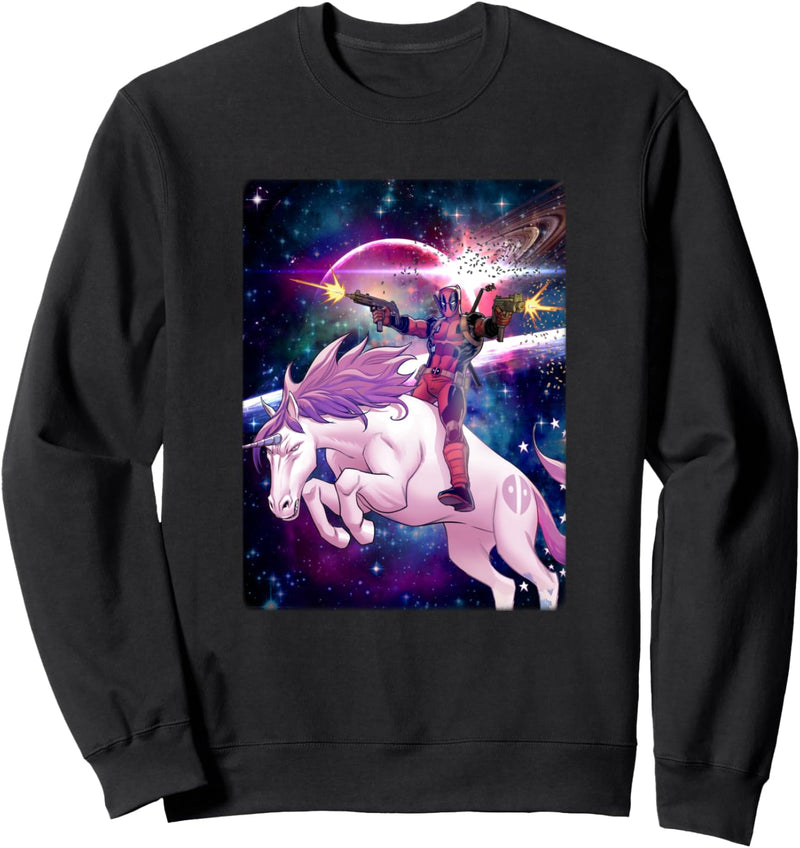 Marvel Deadpool Galaxy Unicorn Action Sweatshirt