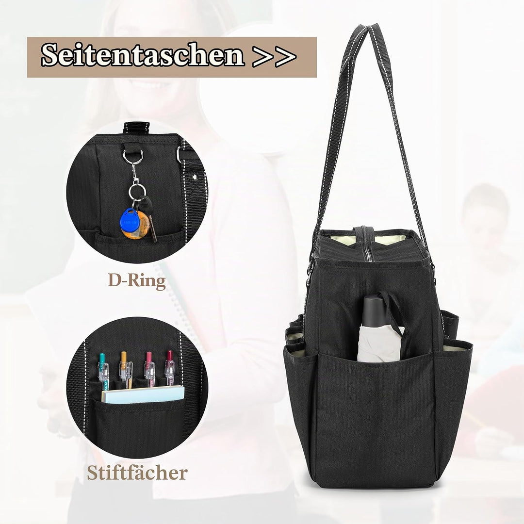 Damero Lehrertasche, Lehrer Arbeitstasche mit gepolstertem Laptopfach, Lehrer Utility Tasche mit meh