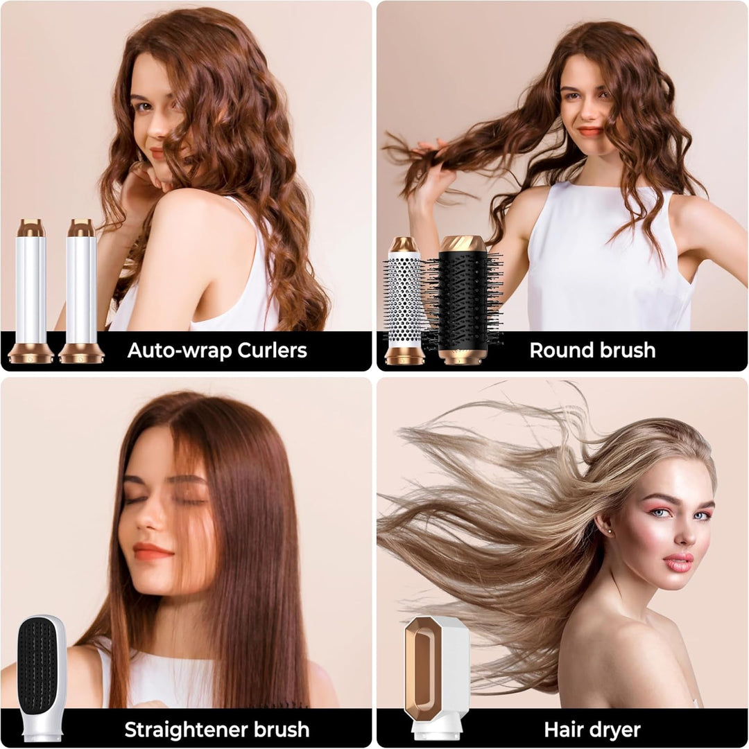 Airstyler, OKWRAP Hair Styler Set 6 In 1 Mit Rundbürstenföhn Haarstyler Warmluftbürste Thermal Brush