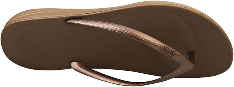 Fitflop Damen IQUSHION Ergonomische Zehentrenner Sandalen Flip Flops 36 EU Bronze, 36 EU Bronze