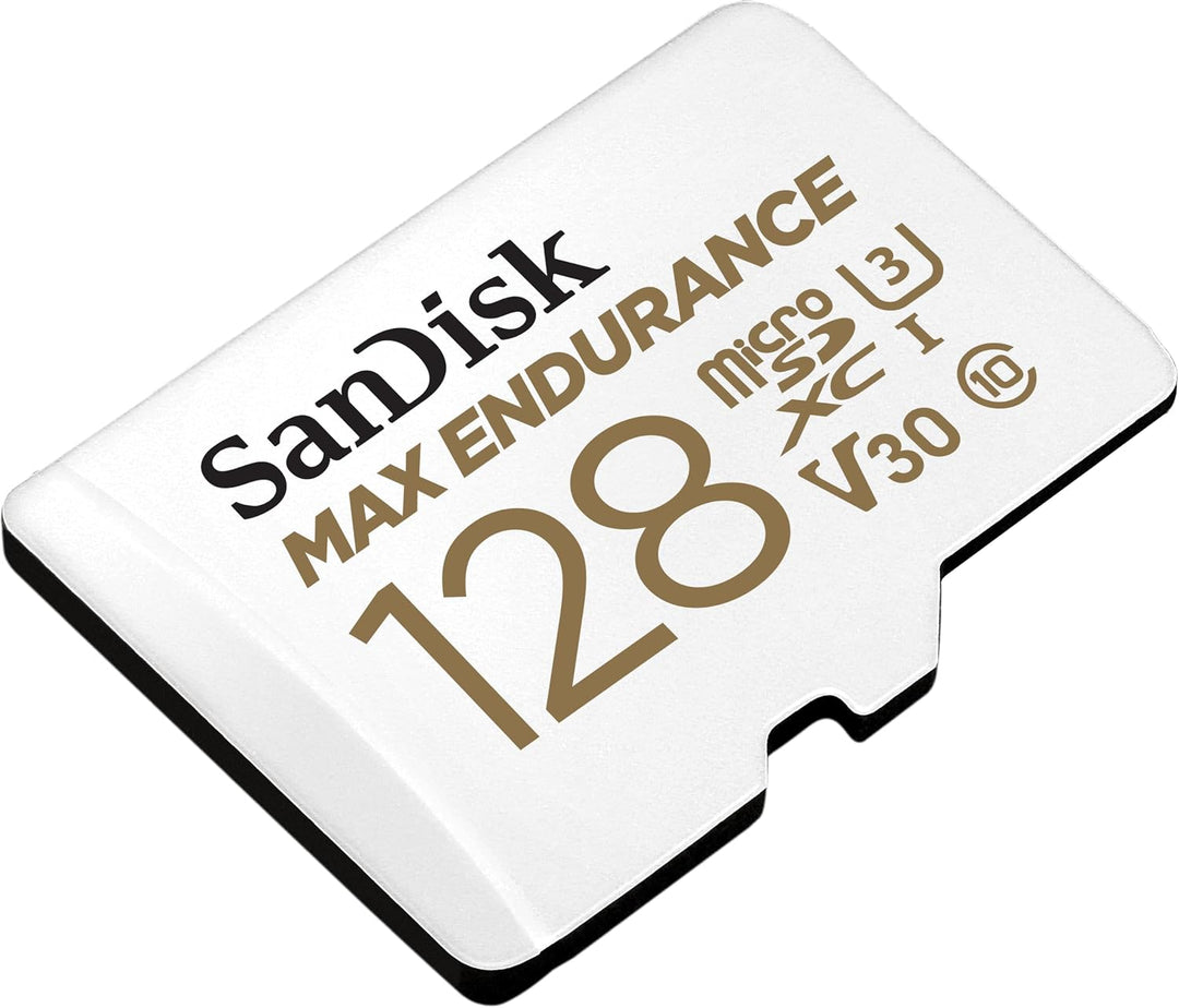 SanDisk MAX ENDURANCE Video Monitoring for Dashcams & Home Monitoring 128 GB microSDXC Memory Card +