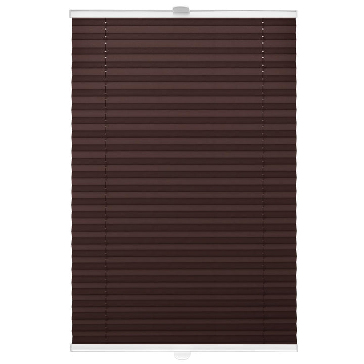 DomDeco Plissee 50x220cm Braun mit weiss lackierten Alu-Profilen, KlemmFix-Halterung zur Montage ohn