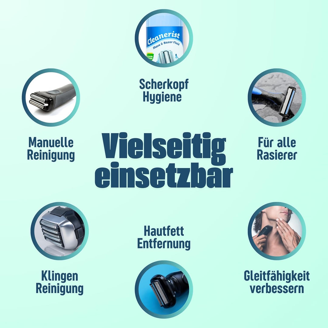 2x1 l Cleanerist Scherkopfreiniger zum Nachfüllen geeignet für die Rasierer von Braun Clean & Renew