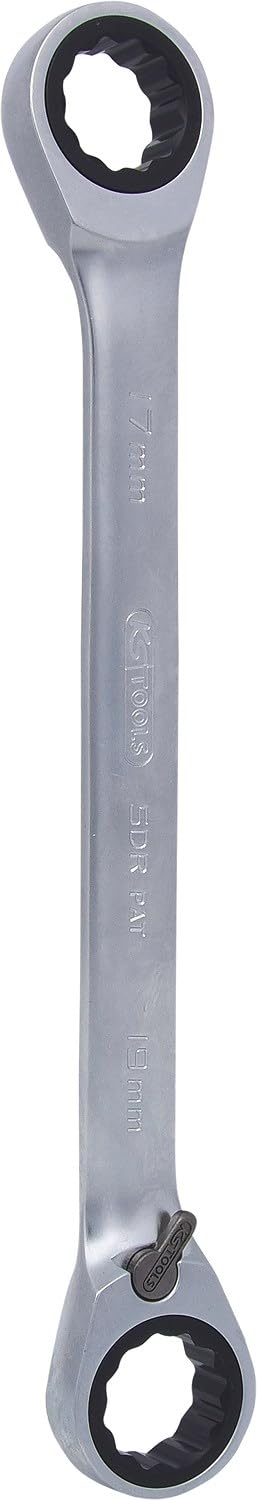 KS Tools 503.4578 GEARplus Doppel-Ratschenringschlüssel umschaltbar 17x19mm, 17x19mm