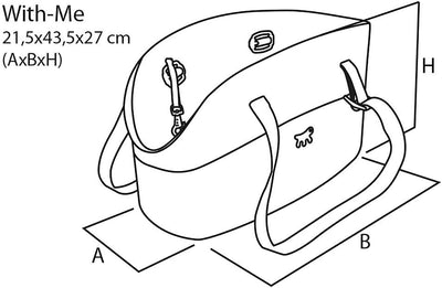 Ferplast Hundetragetasche für kleine Hunde und Katzen WITH-ME, Transporttasche für Haustiere, Hundet