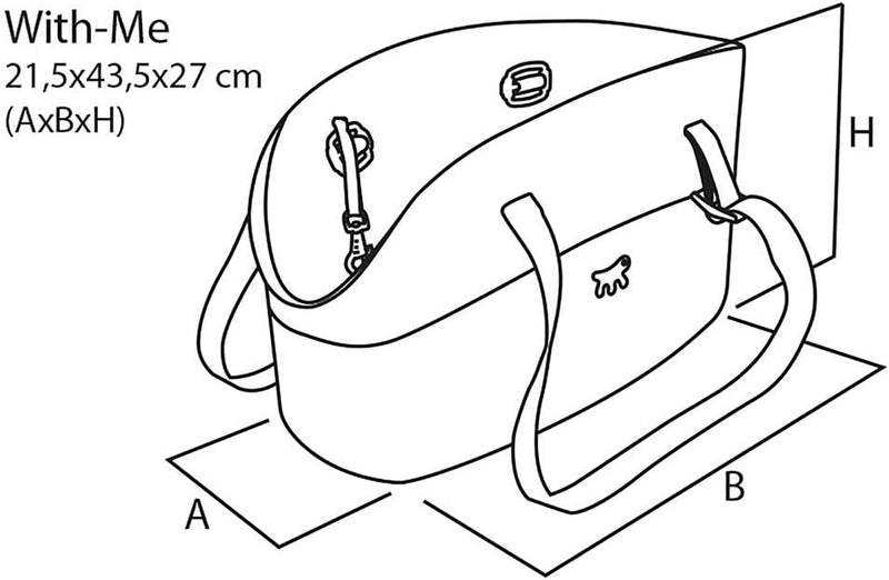 Ferplast Hundetragetasche für kleine Hunde und Katzen WITH-ME, Transporttasche für Haustiere, Hundet