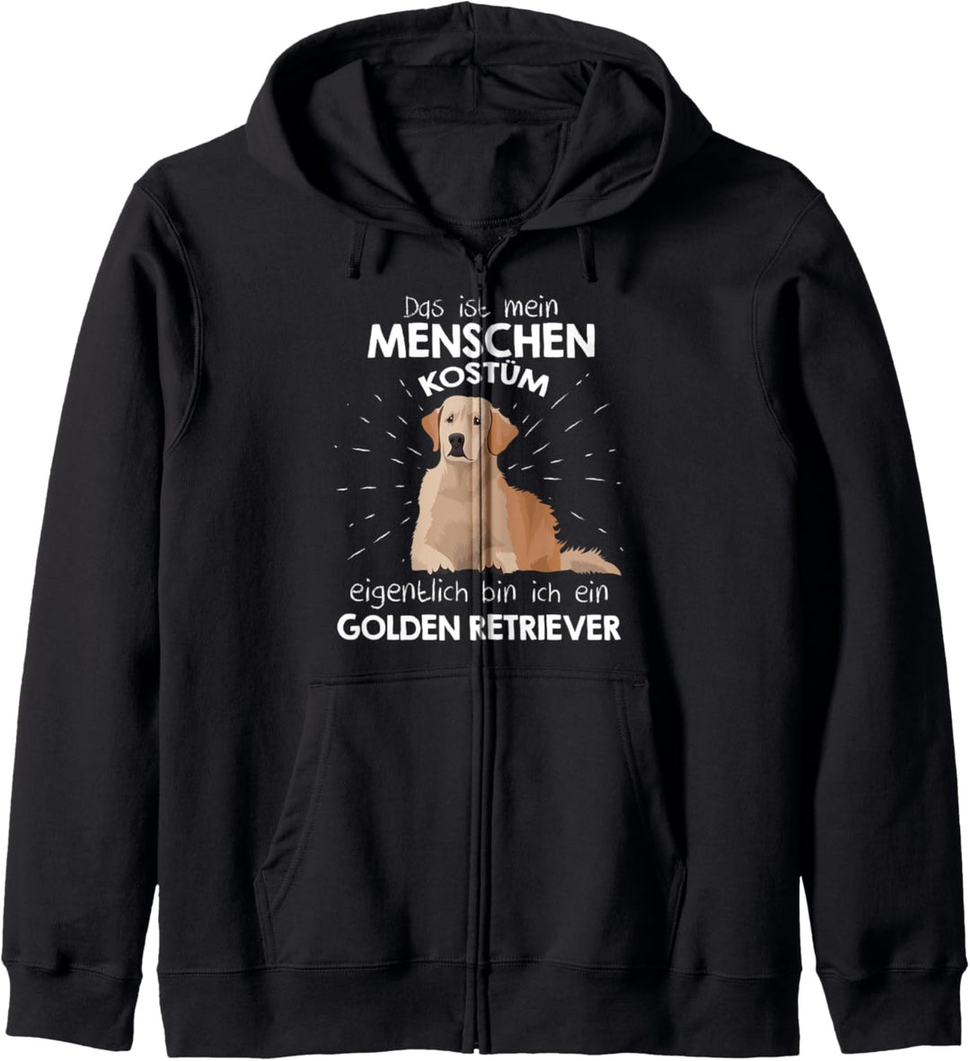 Mein Menschen Kostüm Bin ich ein Golden Retriever Kapuzenjacke