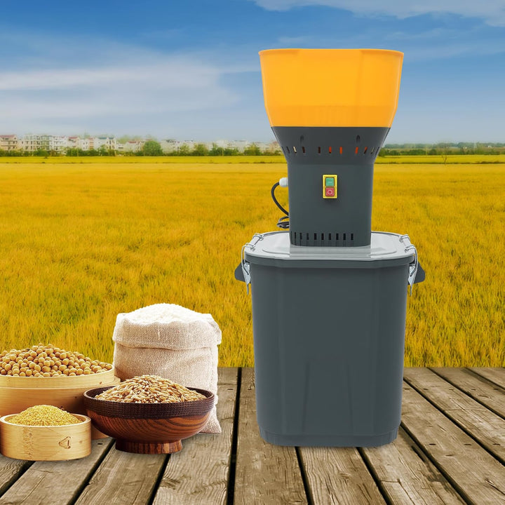 Elektrische Getreidemühle 1300W Schrotmühle 45L Futtermühle Orange | Kupfermotor mit 19000 U/Min, 5