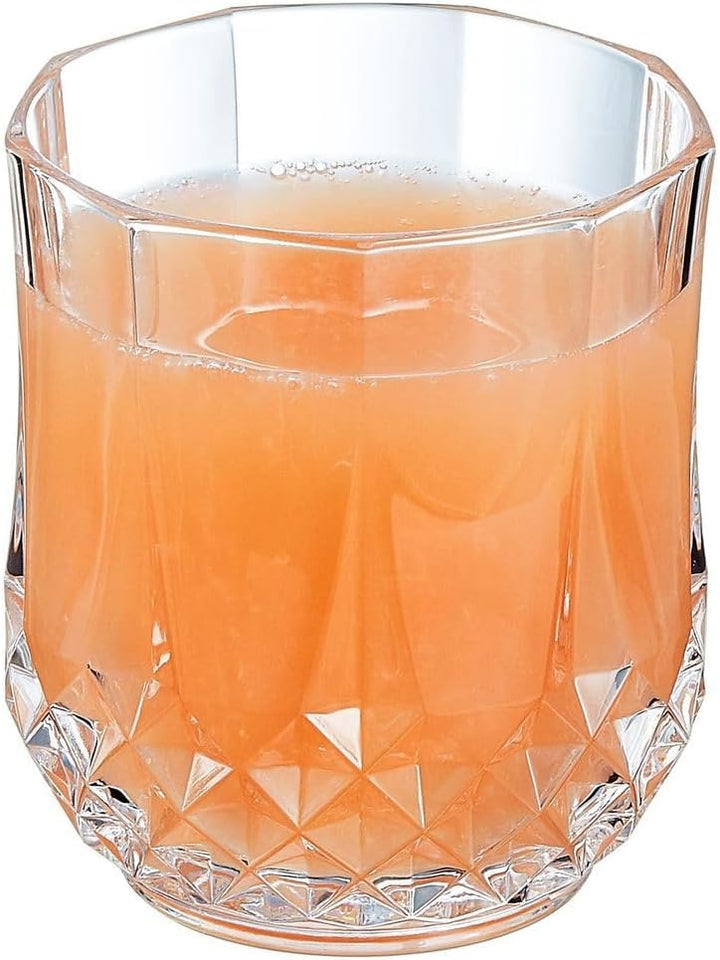 Cristal d'Arques Paris Longchamp Longfeld-Kollektion 6 Gläser niedrig, 32 cl in Kwarx, Glänzend, in