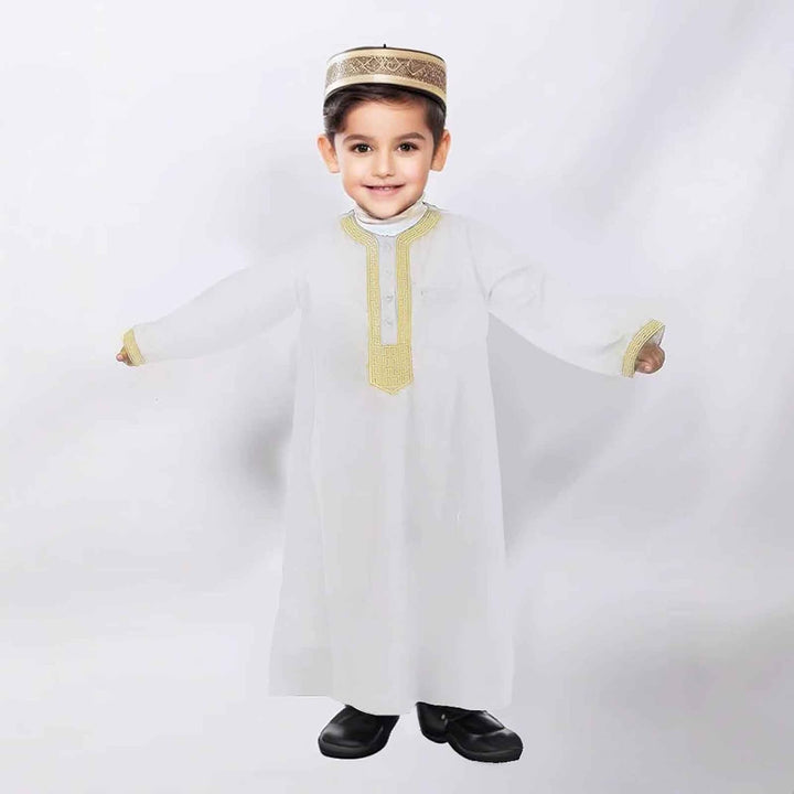 Generisch Abaya für Kinder, Gebetskleidung für Kinder, Abaya Kinder Junge Muslimische Kleider Langar