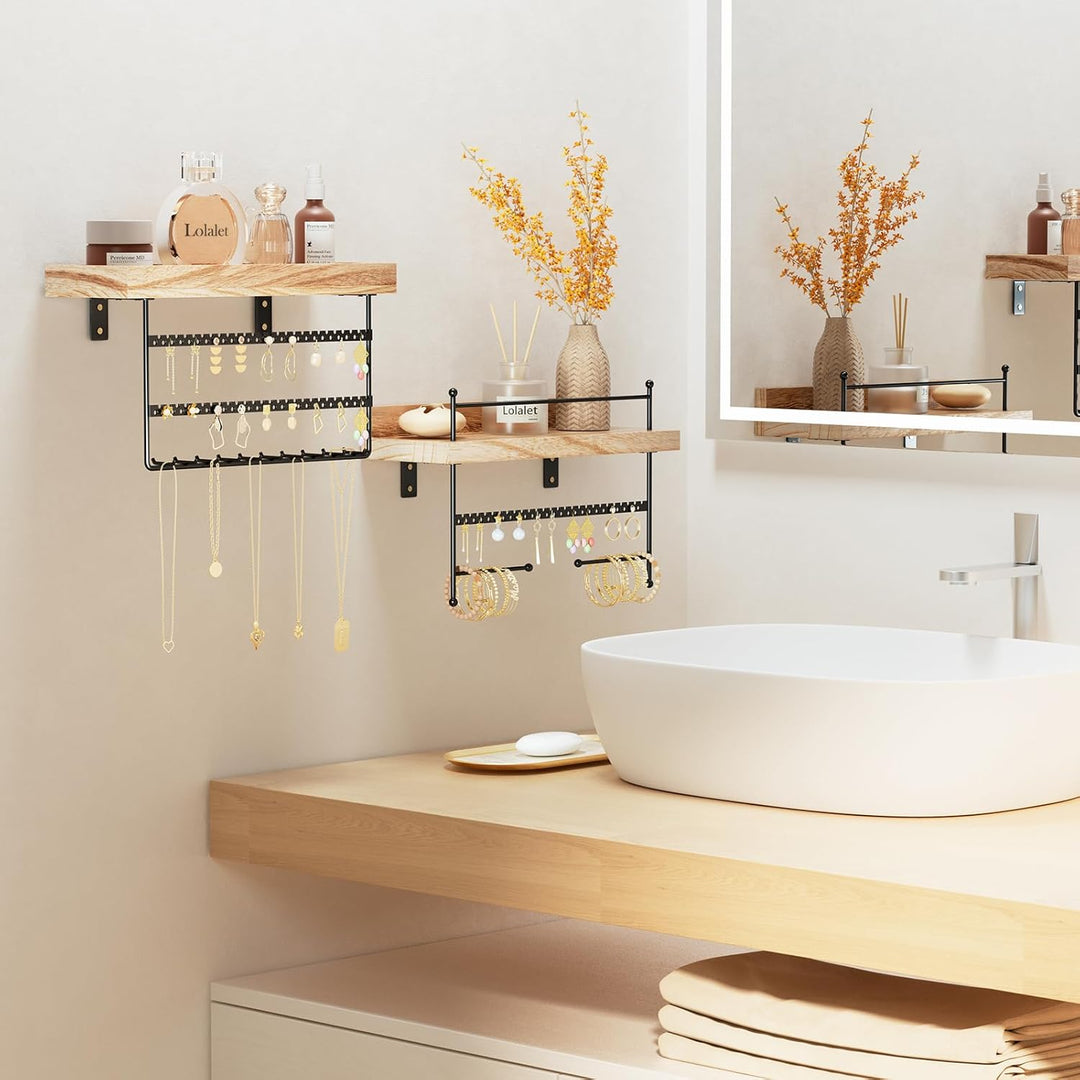 Lolalet 2 Stück hängend Schmuck Organizer Kettenaufhänger Wand Schmuckhalter, Wandmontierte Schmucka