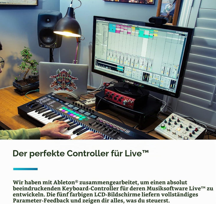 Novation 49SL MkIII MIDI-Controller-Keyboard mit 49 Tasten und Sequenzer sowie DAW-Integration