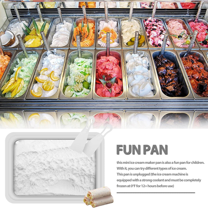 BYZESTY Eiscreme Roller Maker Pan, Ice Rolls Platte mit 2 Spateln, Eisplatte zum Eis Machen, Eis Pla