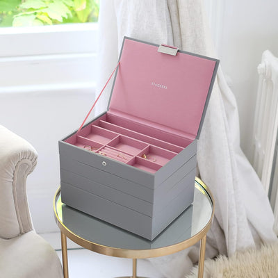 Stackers Grau Rosa Klassisch Schmuckschatulle - 4 Dove Grey/Rose, Dove Grey/Rose