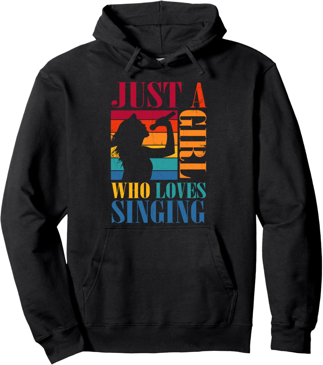 Just A Girl Who Loves Singing Music Sängerin Vocalist Choir Pullover Hoodie