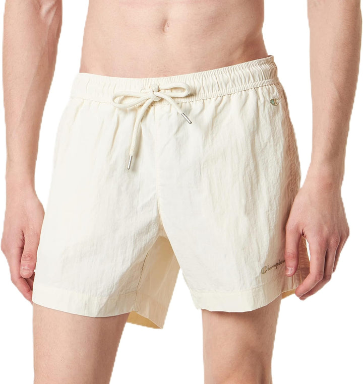 Champion Herren Eco Future Pacific Sand Recycled Nylon Bermuda Badehose XS Avorio, XS Avorio