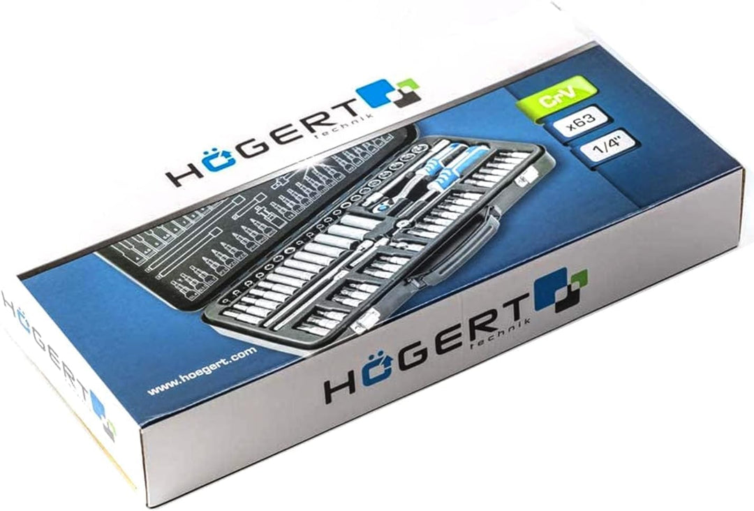 Högert Werkzeugset Werkzeugkoffer – Werkzeugsatz Werkzeug Tools Steckschlüsselsatz Schraubendreher R