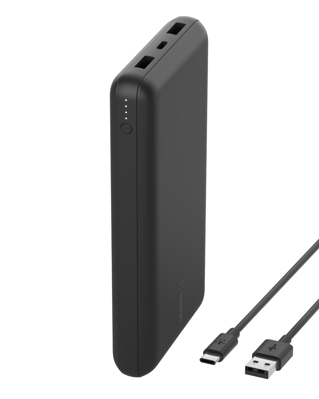 Belkin tragbares USB-C-Ladegerät, 20.000 mAh, 20K Powerbank mit USB-C-Ein-/Ausgang und 2 USB-A-Ansch