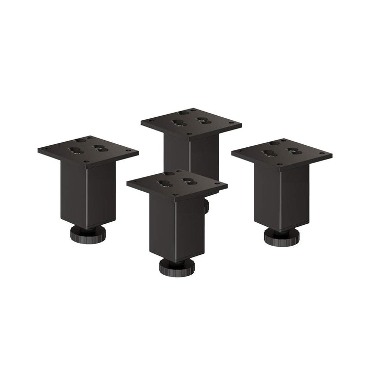 Sossai Exklusiv Möbelfüsse E4MF, höhenverstellbares 4er Set, Höhe: 100 mm, Schwarz, aus Aluminium 45