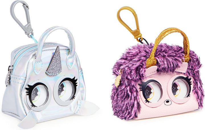 Purse Pets Micro – 2 Mikrofone – Mini-Begleiter für Handtaschen – 2 kleine Tiere zum Aufhängen Gürte