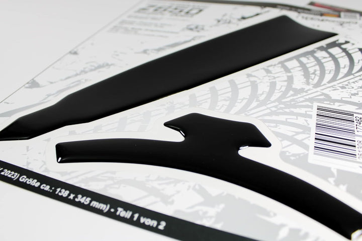 Tankpad Kniepad Aufkleber schwarz black kompatibel für Kawasaki Z650 X850045 Spar-Set - 1, Spar-Set
